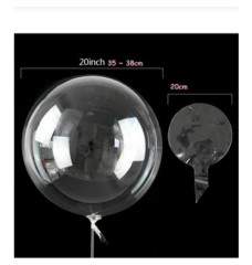 Şeffaf Balon 20 inç Bobo 1 adet Şeffaf Balon 20 inç Bobo 1 adet