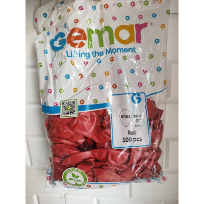 Metalik Balon Kırmızı 11 inç 100 lü paket GEMAR Metalik Balon Kırmızı 11 inç 100 lü paket GEMAR
