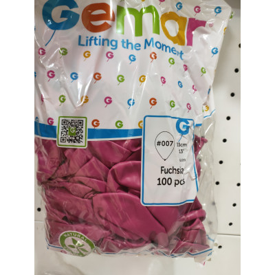 Pastel Fuşya Balon Gemar 100'lü 13 inç