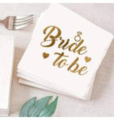 Bride Peçete 16'lı Beyaz üzeri Gold Baskılı Bride Peçete 16'lı Beyaz üzeri Gold Baskılı