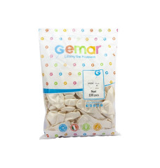 Metalik Balon Beyaz Gemar 11inç 100 lü  Paket 