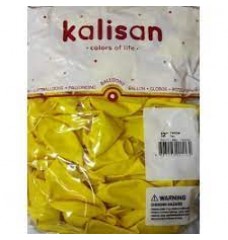 Kalisan Sarı ( yellow) Balon 12inç 30 cm 50'lipaket