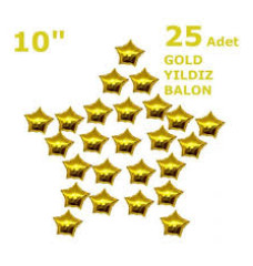 Yıldız Folyo Balon 10inç 25 adet 25cm Yıldız Folyo Balon 10inç 25 adet 25cm