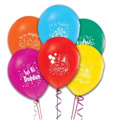 İYİKİ DOĞDUN BASKILI BALON 25'li paket