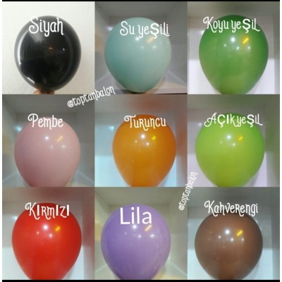 Pastel Balon 50'li paket  12 inç 30 cm hbk