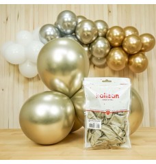 Krom WhiteGold (Beyaz-altın) balon 12 inç  50 adet adet Kalisan