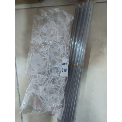 Şeffaf çubuk başlık Kalın başlık 25 adet 40 cm