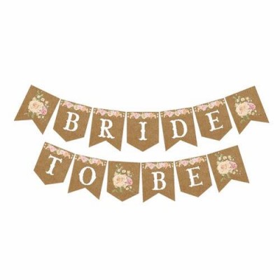 Bride To Be Zigzag Banner