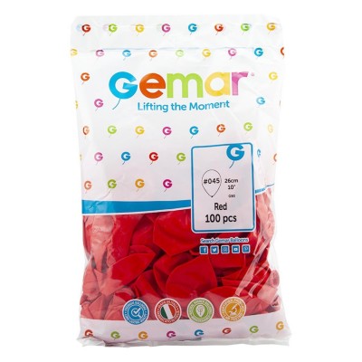 Pastel Kırmızı Balon Gemar 100'lü 13 inç