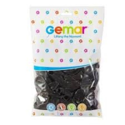Pastel Siyah Balon Gemar 100'lü 13 inç
