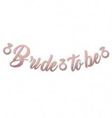 Bride Kaligrafi Banner Rose Gold