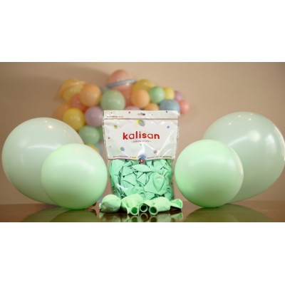 Kalisan Makaron Yeşil Balon 12 inç 100'lü Paket