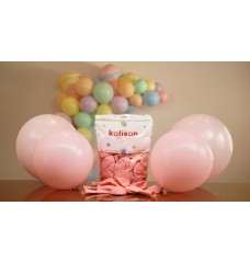 Kalisan Makaron Pembe Balon 12 inç 100'lü Paket