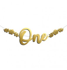 one Yazılı Banner Kaligrafi Gold