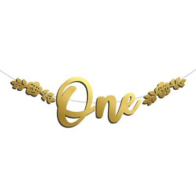 one Yazılı Banner Kaligrafi Gold